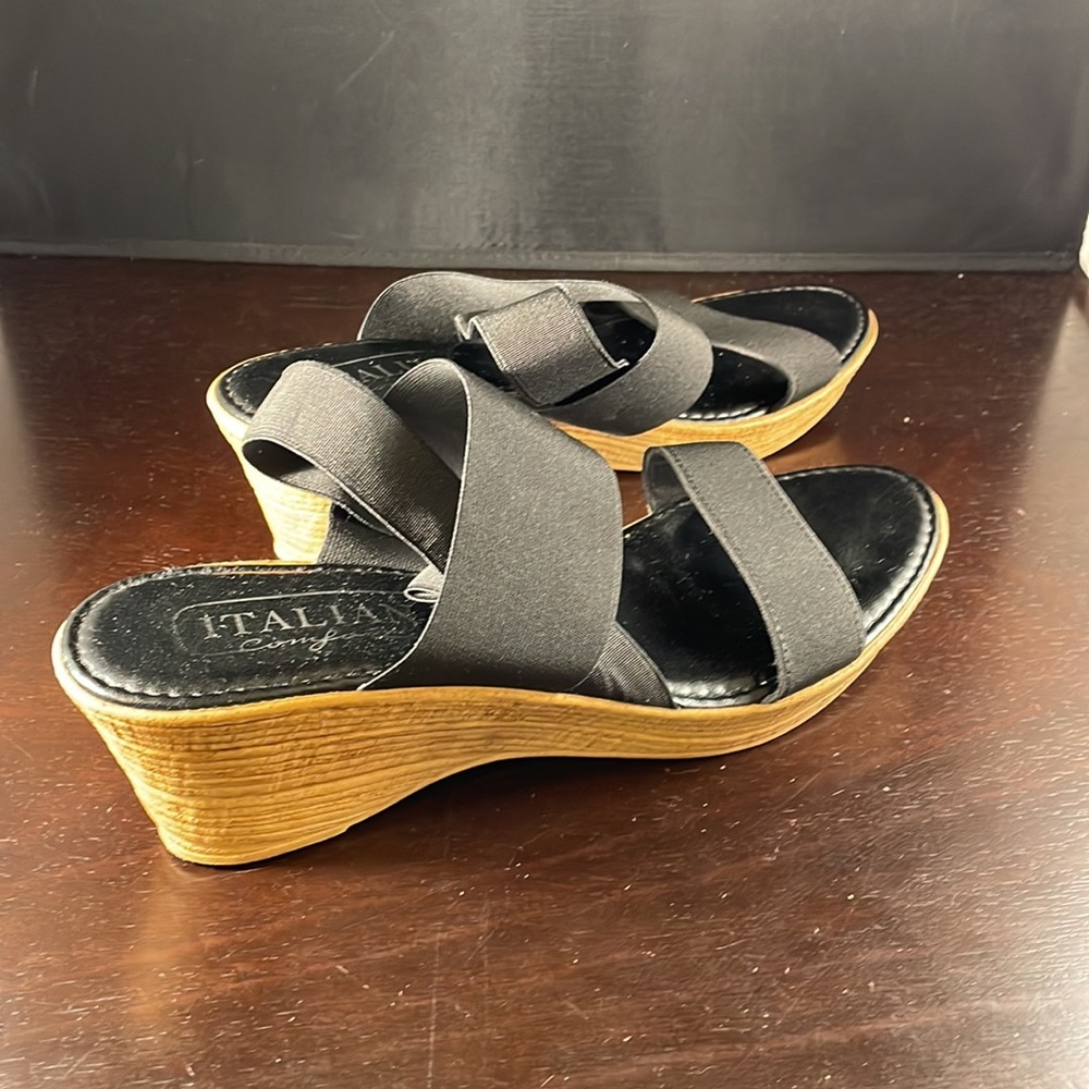Italian Comfort stretch wedge sandals - Picture 2 of 5